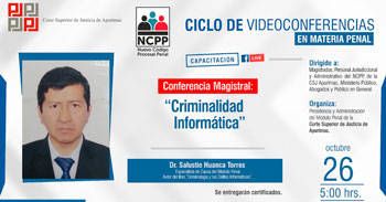 Conferencia virtual gratuita sobre criminalidad informática
