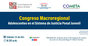 Congreso macrorregional gratuito: Adolescentes en el sistema de justicia penal juvenil