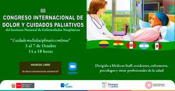 Participa del III Congreso virtual internacional gratuito de dolor y cuidados paliativos