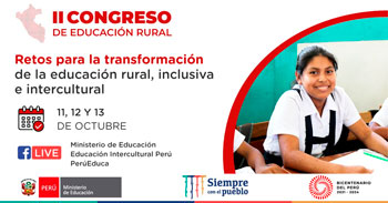 MINEDU te invita a participar del II Congreso Virtual Gratuito de Educación Rural