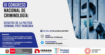Participa del III Congreso nacional gratuito de criminología: desafíos de la política criminal post-pandemia