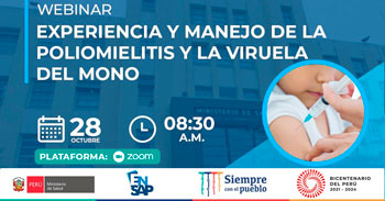 Webinar gratuito respecto a la experiencia y manejo de la Poliomielitis y la viruela del mono