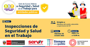 (Conferencia Virtual Gratuita) SERVIR: Inspecciones de seguridad y salud en el trabajo