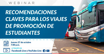 (Webinar Gratuito) SUTRAN: Recomendaciones claves para los viajes de promoción de estudiantes