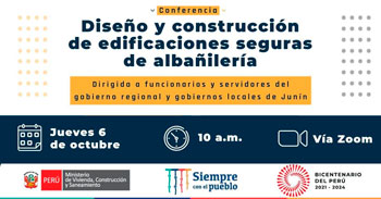 Conferencia virtual gratuita respecto al diseño y construcción de edificaciones seguras de albañilería