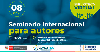 CONCYTEC organiza un seminario presencial internacional para autores