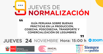 Conoce la guía peruana sobre buenas prácticas en la producción, cosecha, transporte y comercialización de legumbre