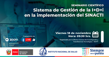 (Seminario Virtual Gratuito) INS: Sistema de gestión de la I+D+i en la implementación del SINACTI