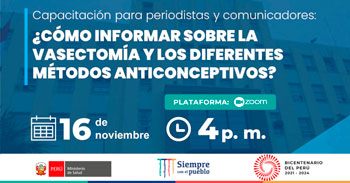 (Capacitación Virtual Gratuita) MINSA: ¿Cómo informar sobre la vasectomía y los diferentes métodos anticonceptivos?