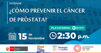 Webinar gratuito sobre ¿Cómo prevenir el cáncer de próstata?