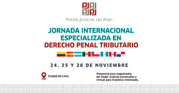 Jornada internacional especializada gratuita en Derecho Penal y Tributario