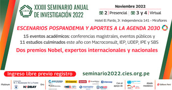 XXXIII Seminario anual de investigación 2022 - Escenarios pospandemia y aportes a la Agenda 2030