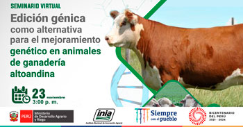 Seminario virtual sobre edición génica como alternativa en el mejoramiento genético en animales de ganadería altoandina