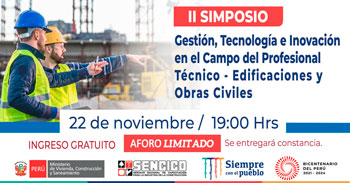 II Simposio sobre sobre la gestión, tecnología e innovación en el campo profesional técnico en edificaciones y obras