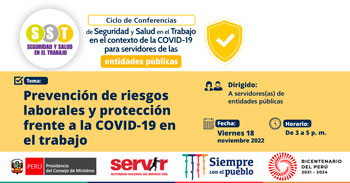 (Conferencia Virtual Gratuita) SERVIR: Prevención de riesgos laborales y protección frente a la covid-19 en el trabajo