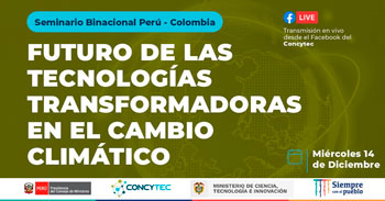 Seminario virtual gratuito sobre el futuro de las tecnologías transformadoras en el cambio climático