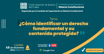 Conferencia virtual gratuita sobre ¿Cómo identificar un derecho fundamental y su contenido protegido?