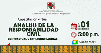 Capacitación virtual gratuita respecto al análisis de la responsabilidad civil contractual y extracontractual