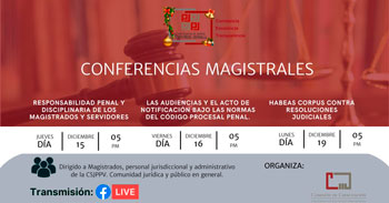 La Corte Superior de Justicia Puente Piedra ofrece un ciclo de conferencias magistrales gratuitas