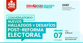 Conversatorio gratuito acerca de los nuevos hallazgos y desafíos post-reforma electoral