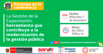 (Conferencia Virtual) SERVIR: Gestión de la capacitación, herramienta que contribuye a la gestión pública