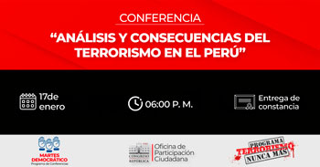 Conferencia virtual gratuita: Análisis y consecuencias del terrorismo en el Perú