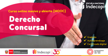 Curso online gratis certificado sobre Derecho Concursal de INDECOPI