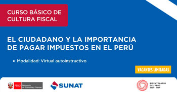 Curso online gratis certificado: El ciudadano y la importancia de pagar impuestos (SUNAT)
