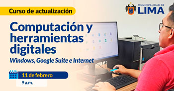 Curso online gratis de Computación y Herramientas Digitales de la Municipalidad de Lima