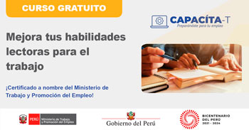Curso online gratis certificado: Mejora tus habilidades lectoras para el trabajo (Ministerio de Trabajo)