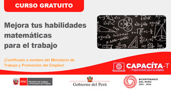 Curso online gratis certificado: Mejora tus habilidades matemáticas para el trabajo (Ministerio de Trabajo)