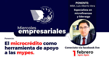 Evento virtual gratuito respecto al microcrédito como herramienta de apoyo a la Mypes