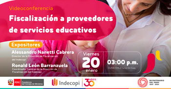 (Conferencia Virtual Gratuita) INDECOPI: Fiscalización a proveedores de servicios educativos