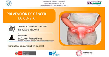 (Capacitación Virtual) INEN: Prevención de cáncer de Cervix