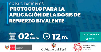 Capacitación virtual sobre el protocolo para la aplicación de la dosis de refuerzo bivalente