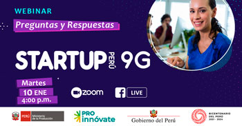 (Webinar) Este 2023 potencia tu emprendimiento innovador con StartUp Perú 9G