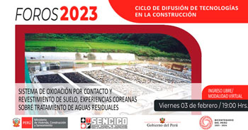 (Foro Virtual) SENCICO: Sistema de oxidación por contacto y revestimiento de suelo, experiencias Coreanas