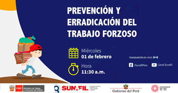 Evento virtual gratuito sobre la prevención y erradicación del trabajo forzoso