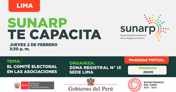 (Charla Online Gratuita) SUNARP: El comité electoral en las asociaciones