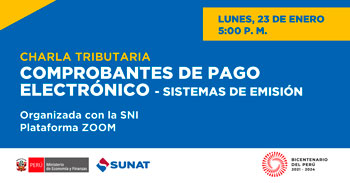 Charla virtual gratuita sobre Comprobantes de pago electrónicos- Sistemas de emisión