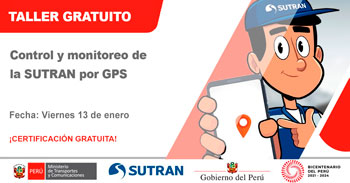 Taller virtual gratuito acerca del control y monitoreo de la SUTRAN por GPS