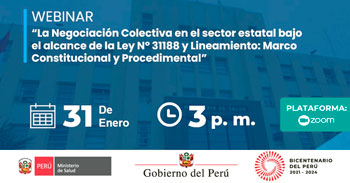 Webinar sobre la negociación colectiva en el sector estatal bajo el alcance de la Ley N°31188