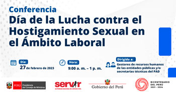 (Conferencia Gratuita) SERVIR: Día de la lucha contra el hostigamiento sexual en el ámbito laboral