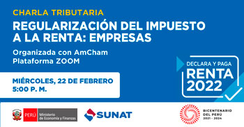 Charla tributaria online sobre la regularización del impuesto a la renta: Empresas