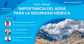 Foro virtual sobre la importancia del agua para la seguridad hídrica