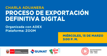 Charla aduanera virtual acerca del proceso de exportación definitiva digital