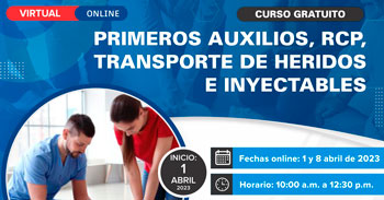 Curso virtual gratuito de primeros auxilios, RCP, transporte de heridos e inyectables