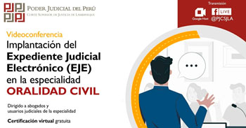 Conferencia gratuita sobre la implantación del expediente judicial electrónico (EJE) en la especialidad oralidad civil