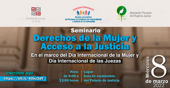 Seminario presencial respecto a los derechos de la mujer y acceso a la justicia