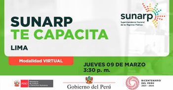 (Charla Virtual Gratuita) SUNARP: El derecho a la intimidad y la publicidad formal en el registro personal